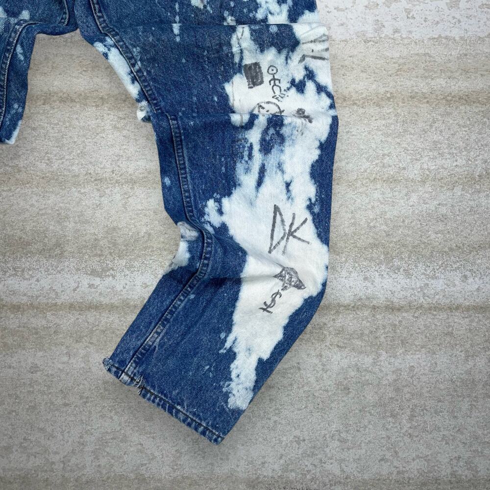 True Vintage 70s Levis Jeans 506 36x32 Straight Fit Acid Wash Made in USA Denim - Picture 6 of 7